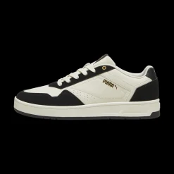 Sneakers casual da uomo bianche e nere con logo Puma Court Classic