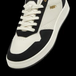 Sneakers casual da uomo bianche e nere con logo Puma Court Classic