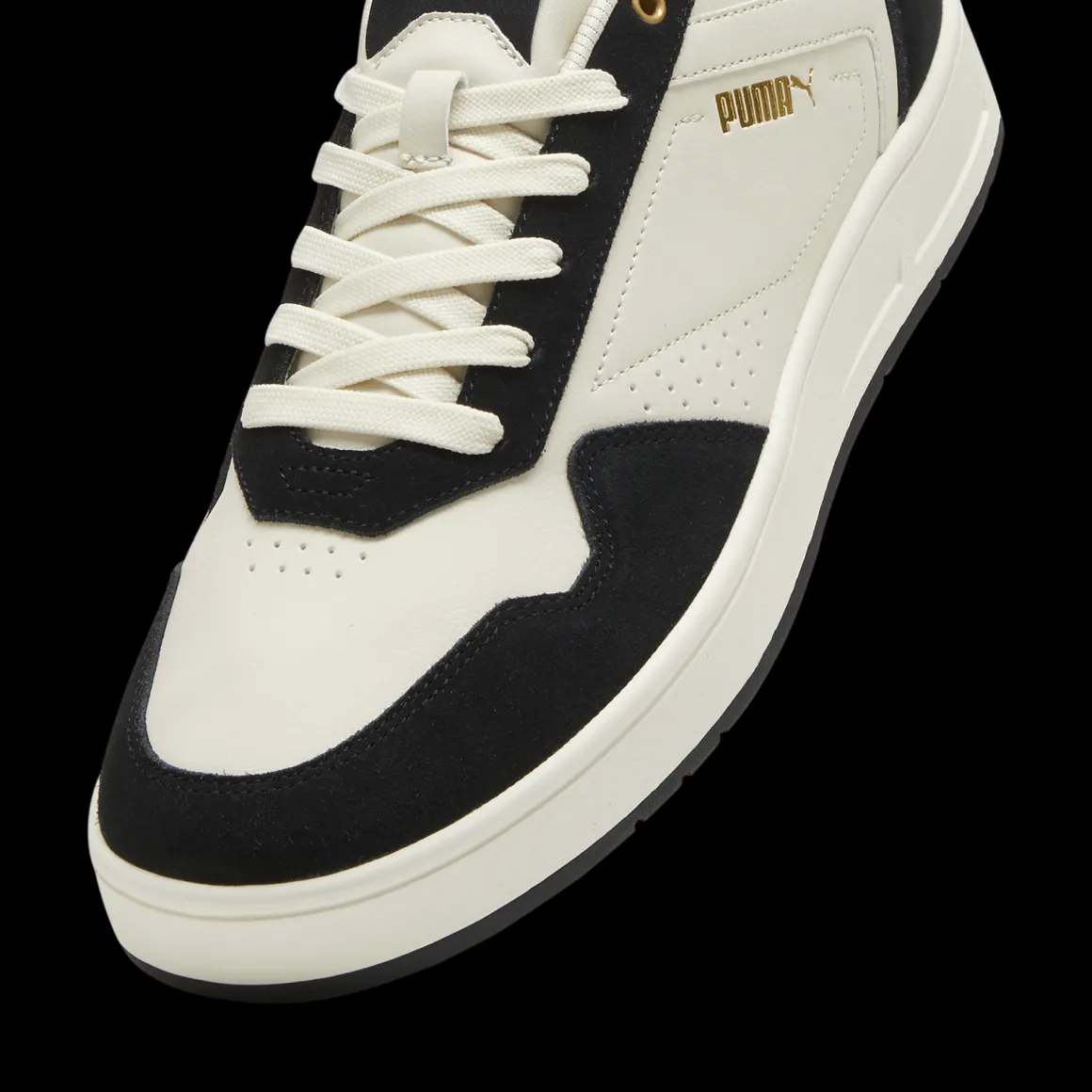 Sneakers casual da uomo bianche e nere con logo Puma Court Classic