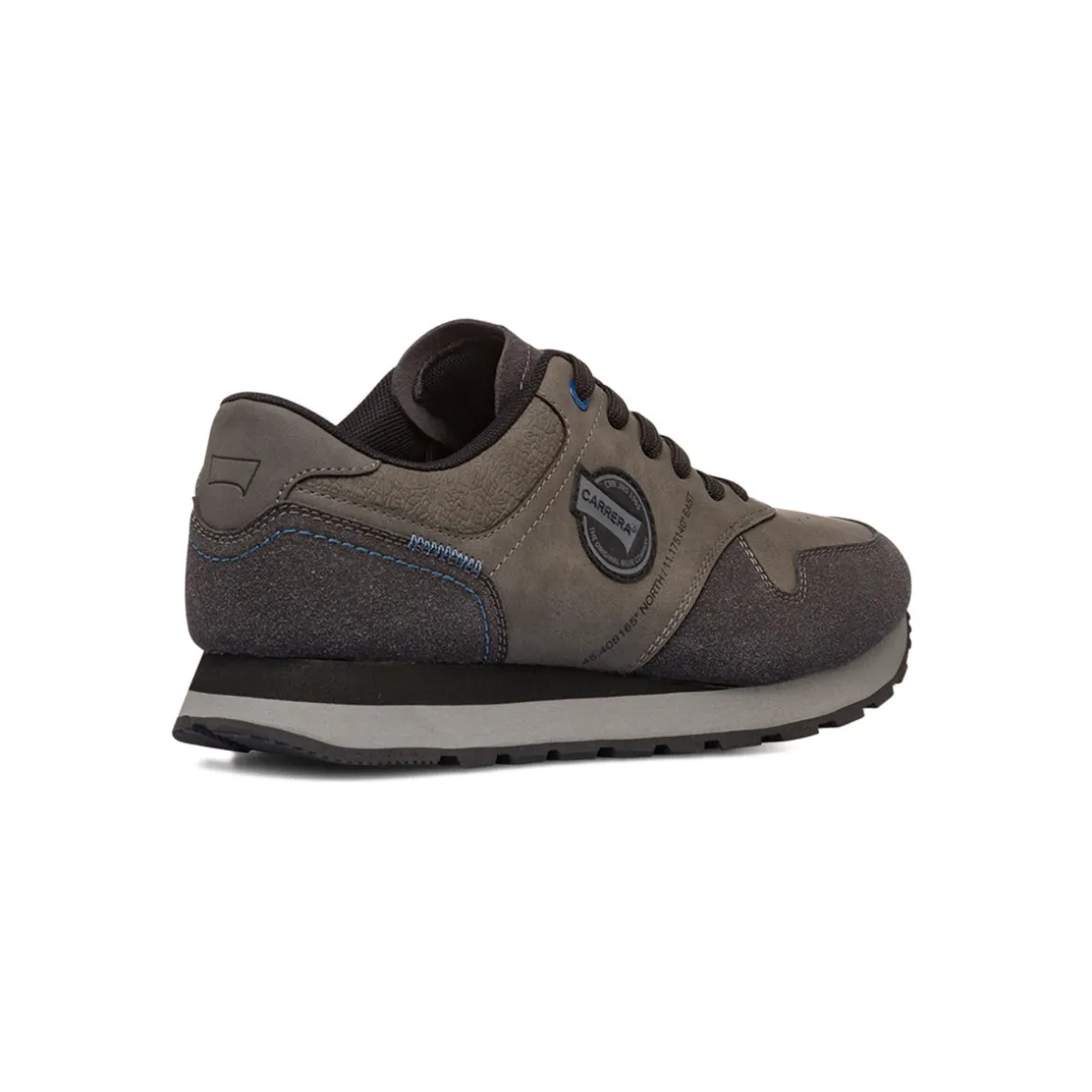 Sneakers casual da uomo grigie con dettagli antracite Carrera Jeans