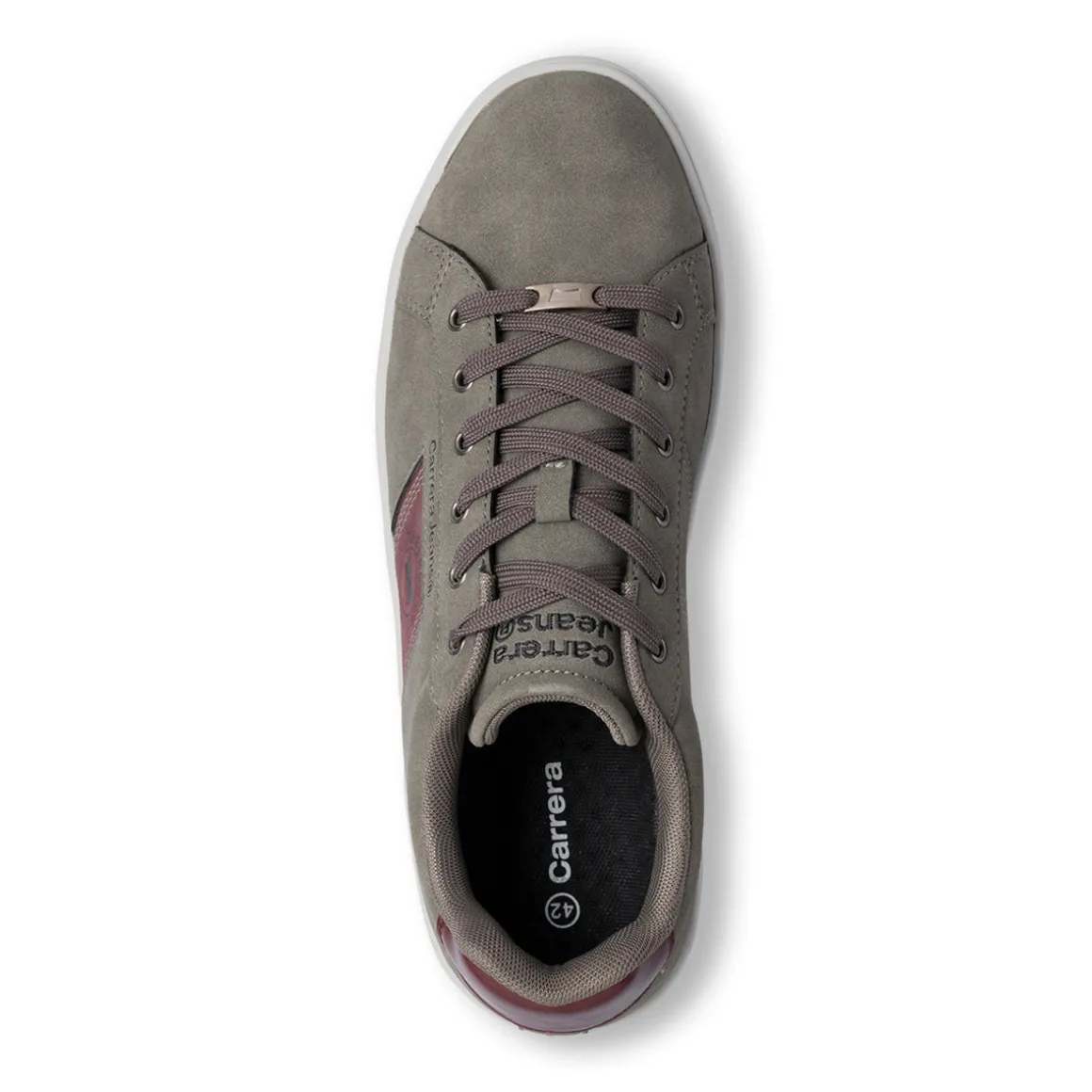 Sneakers casual da uomo grigio con dettaglio logo Carrera Jeans