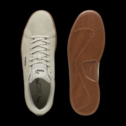 Sneakers casual da uomo in pelle scamosciata beige con logo Puma Smash 3.0
