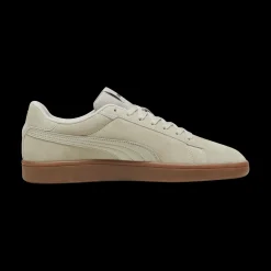 Sneakers casual da uomo in pelle scamosciata beige con logo Puma Smash 3.0