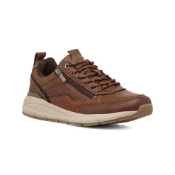 Sneakers casual da uomo marroni con zip Gate 76