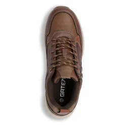 Sneakers casual da uomo marroni con zip Gate 76