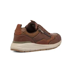Sneakers casual da uomo marroni con zip Gate 76