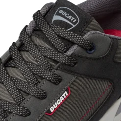 Sneakers casual grigie da uomo con logo Ducati