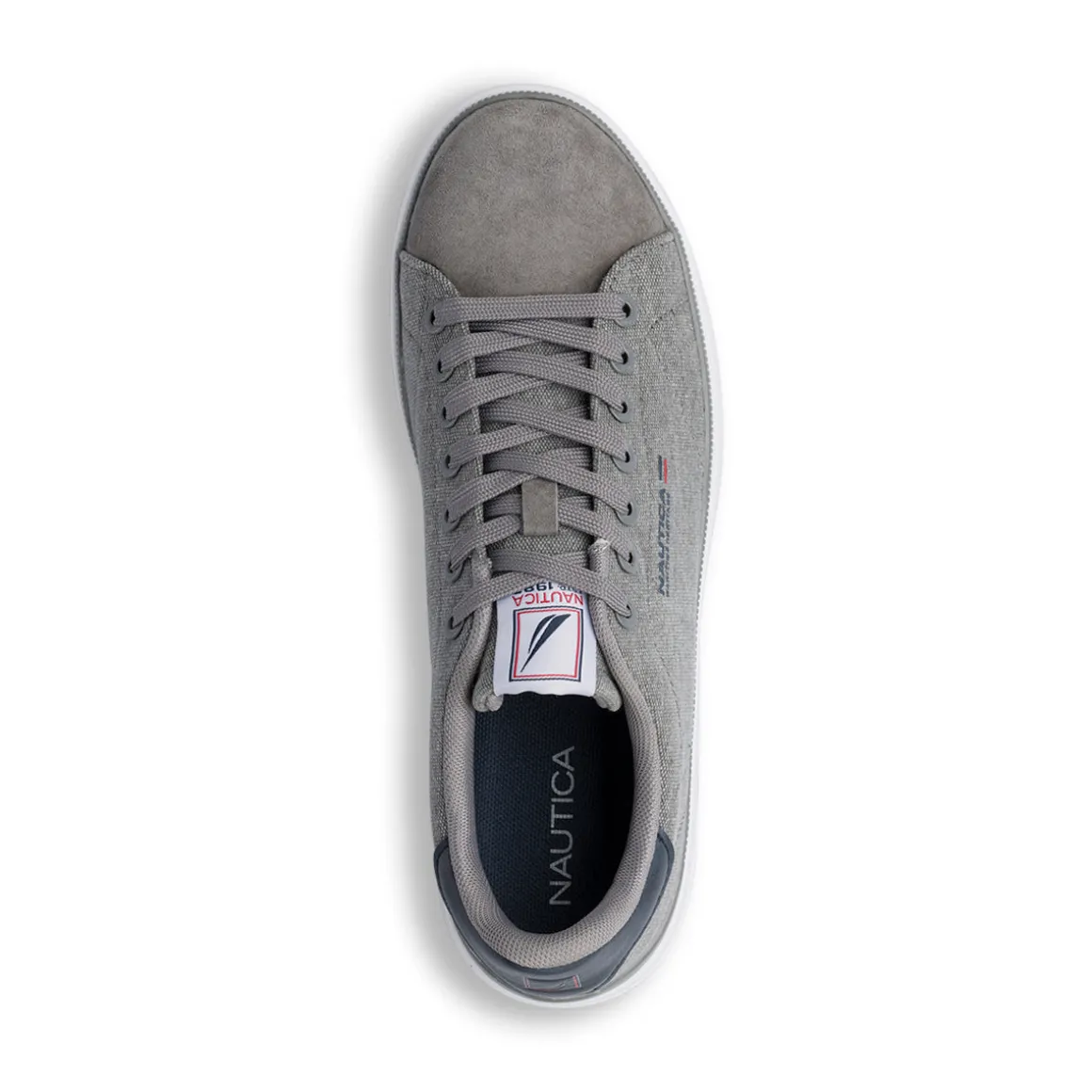 Sneakers casual grigie in tessuto da Uomo con logo Nautica