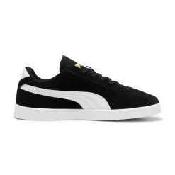 Sneakers casual nere da ragazzo e ragazza in pelle effetto scamosciato Puma Club II