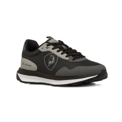Sneakers casual nere e grigio scuro da Uomo con logo Tonino Lamborghini