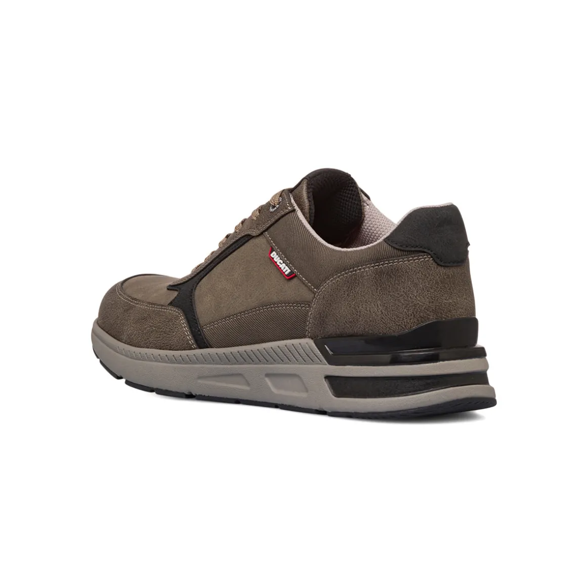 Sneakers casual taupe da uomo con logo Ducati