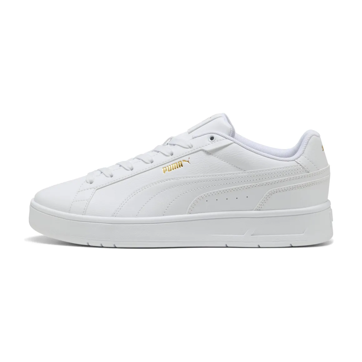 Sneakers casual unisex bianche con logo dorato Puma Court Classico