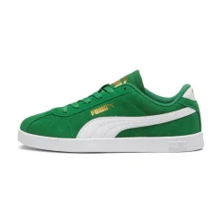 Sneakers casual verdi da ragazzo e ragazza in pelle effetto scamosciato Puma Club II