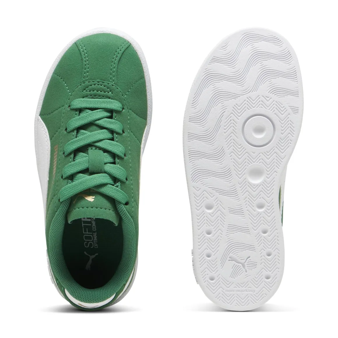 Sneakers casual verdi da bambino effetto scamosciato Puma Club II