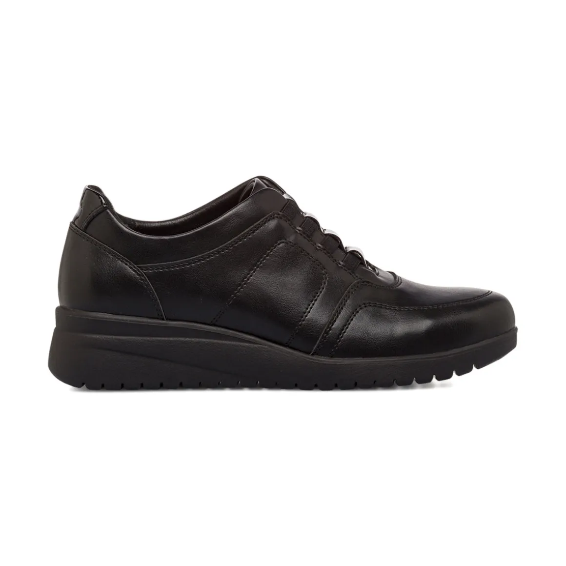 Sneakers comfort nere da Donna con lacci P Soft
