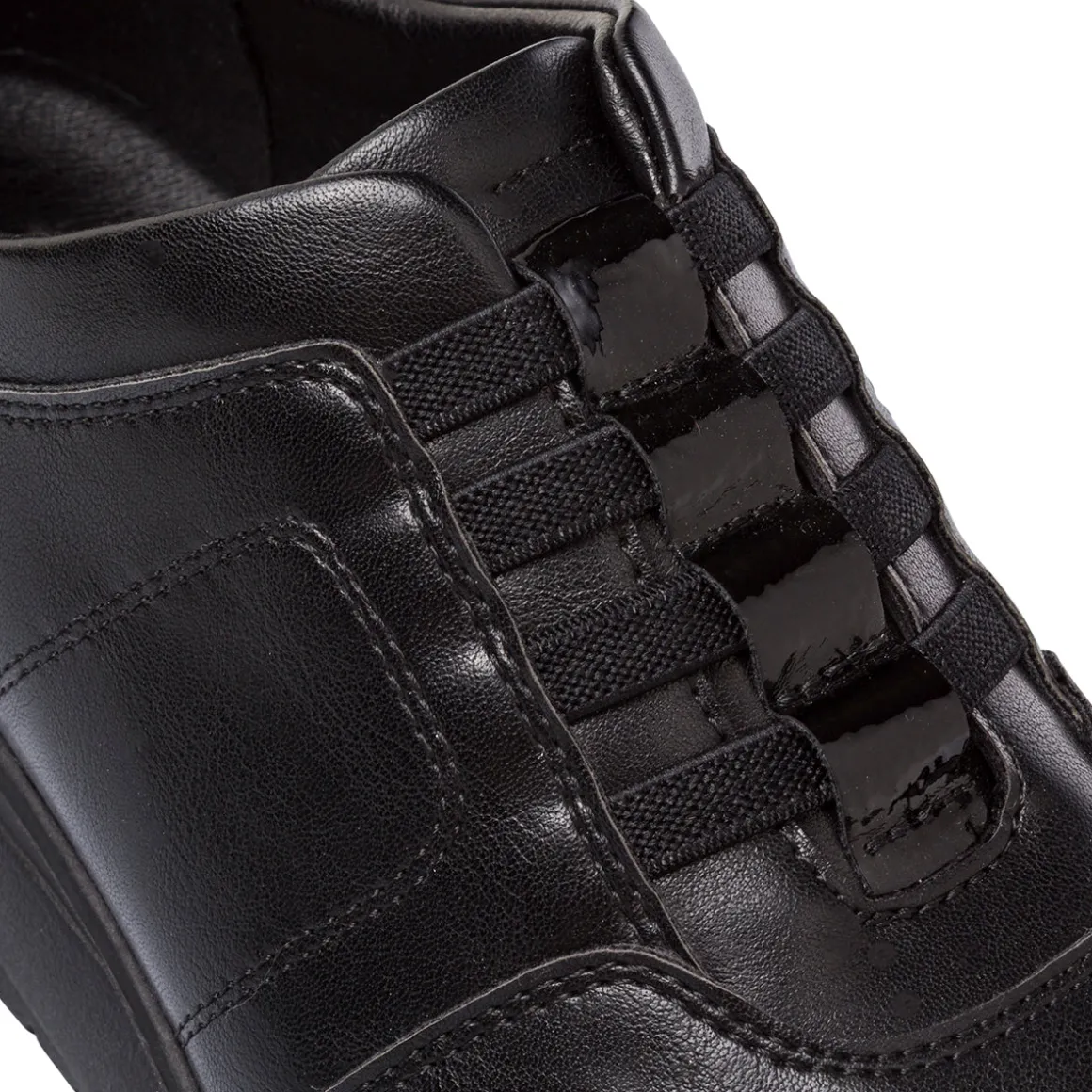 Sneakers comfort nere da Donna con lacci P Soft