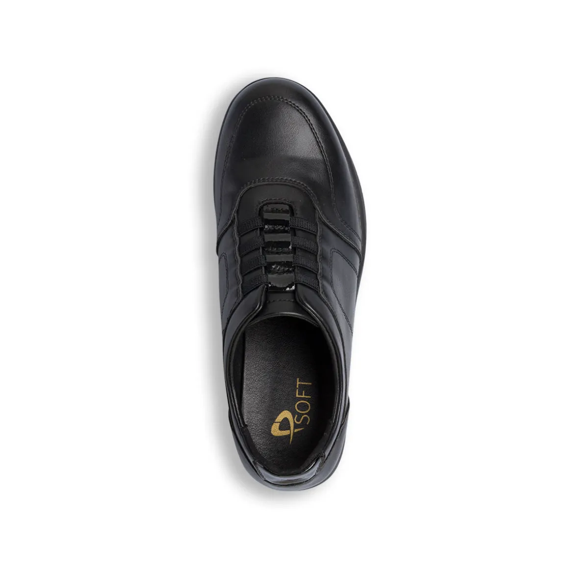 Sneakers comfort nere da Donna con lacci P Soft