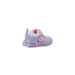 Sneakers con luci e strappo lilla da Bambina Unicorno