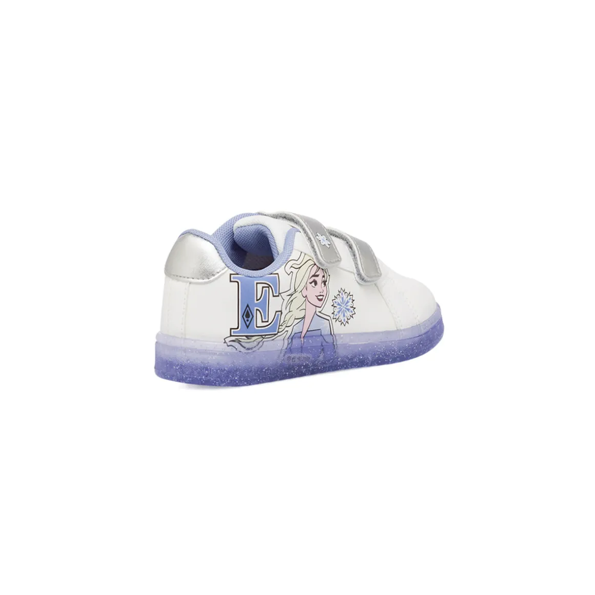 Sneakers da Bambina Bianche con Strappo e Glitter Frozen