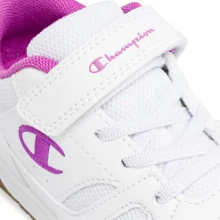 Sneakers da bambina bianche con dettagli viola Champion PS Low