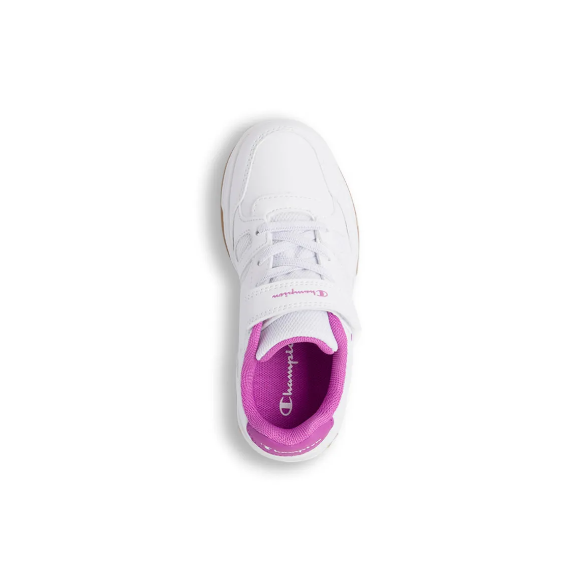 Sneakers da bambina bianche con dettagli viola Champion PS Low