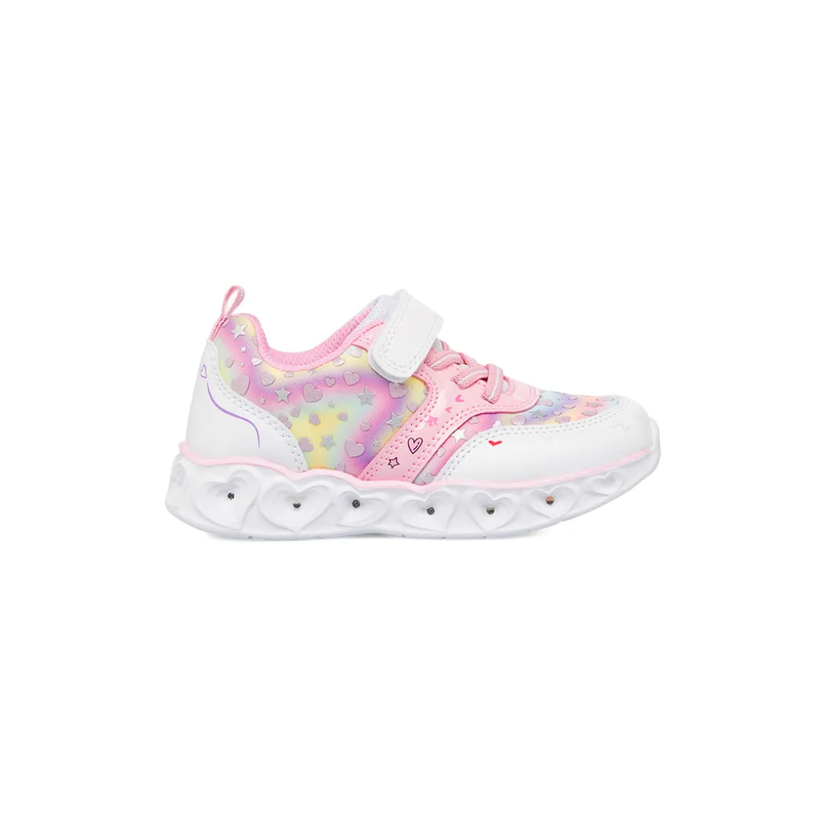 Sneakers da bambina multicolore con stampe e luci nella suola Le Scarpe di Alice