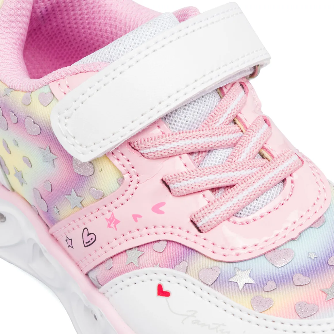 Sneakers da bambina multicolore con stampe e luci nella suola Le Scarpe di Alice