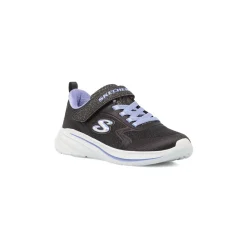 Sneakers da bambina nere con glitter e strappo Skechers