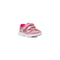 Sneakers da bambina rosa Chicco con cuore glitter e chiusura a strappi