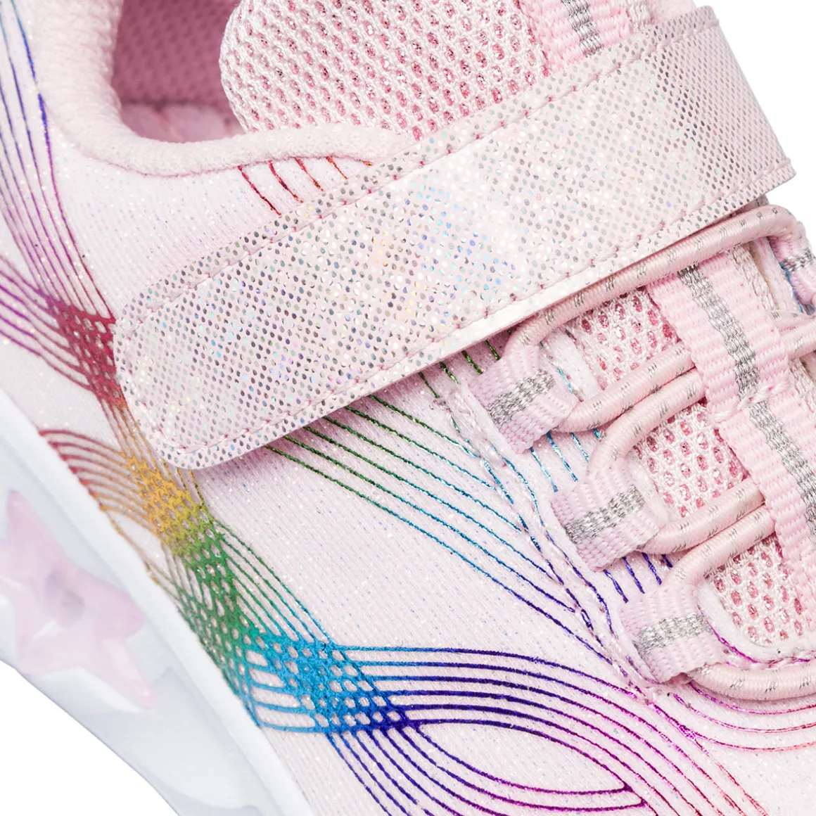 Sneakers da bambina rosa con luci nella suola Le scarpe di Alice