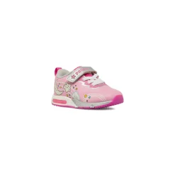 Sneakers da bambina rosa con disegni luna e stelle e Luci Primigi