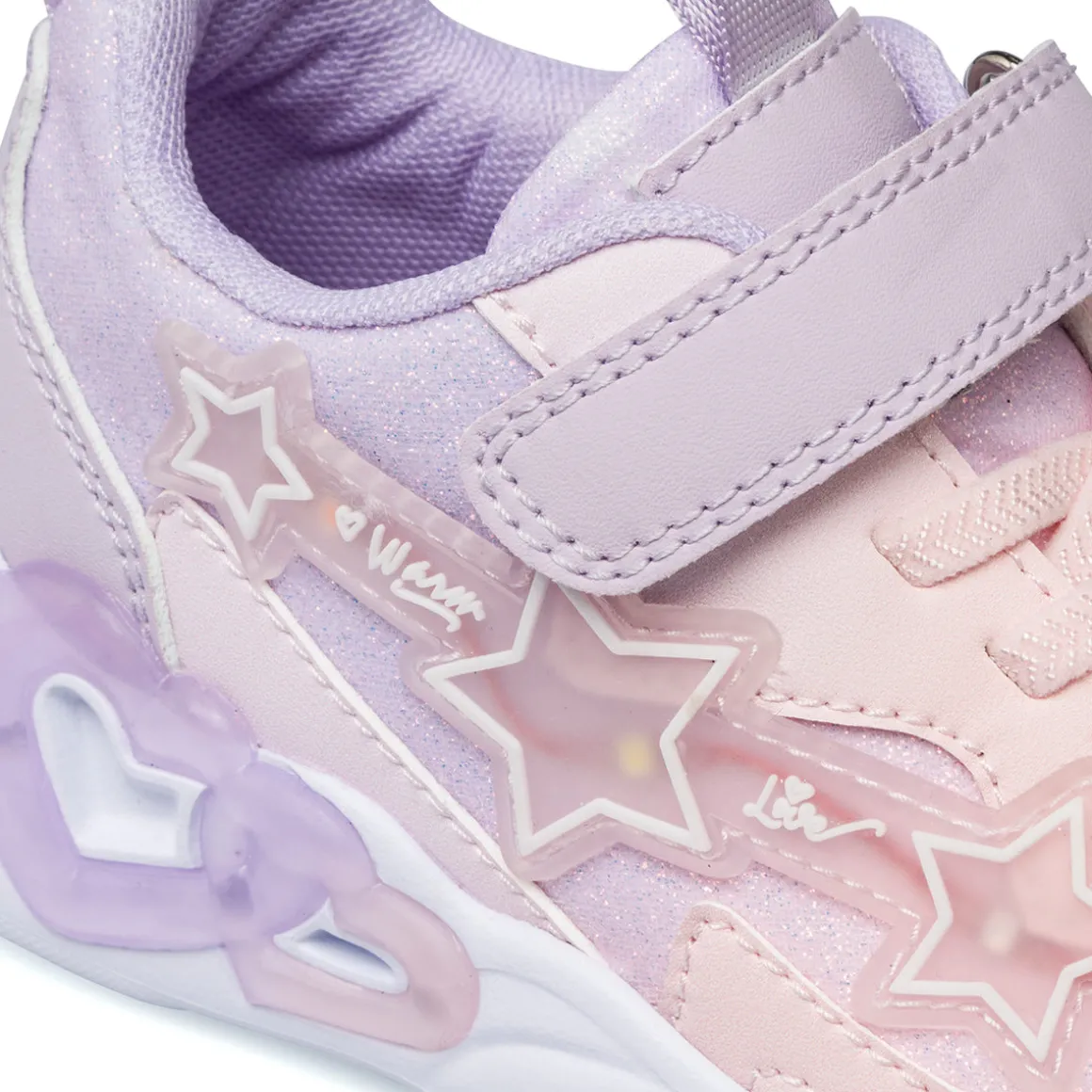 Sneakers da bambina rosa e lilla con luci Le Scarpe di Alice