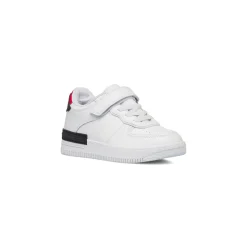 Sneakers da bambino bianche con dettagli neri e rossi Birilli&Monelli