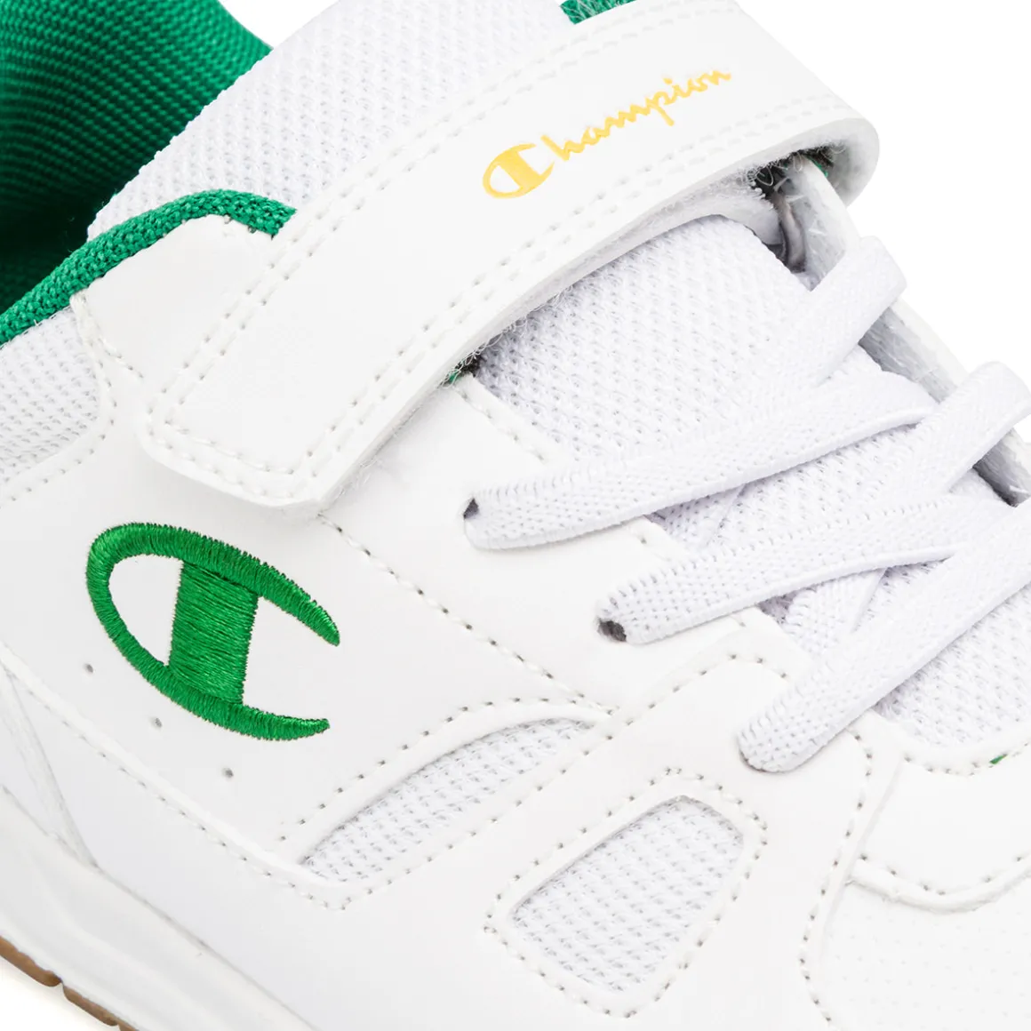 Sneakers da Bambino bianche con dettagli verdi Champion PS Low Cut