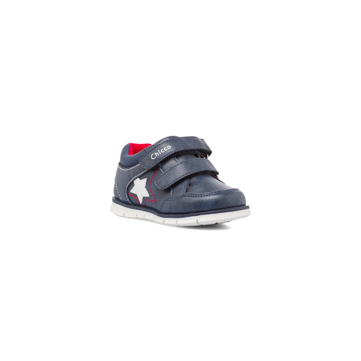 Sneakers da bambino blu con stella e chiusura a strappo in velcro Chicco