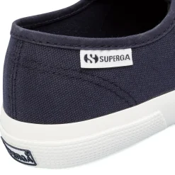 Sneakers da Bambino blu in tessuto con doppio strappo Superga
