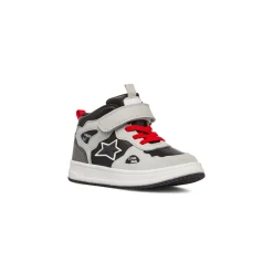 Sneakers da bambino grigie e nere con stampe e dettagli Birilli&Monelli