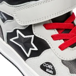 Sneakers da bambino grigie e nere con stampe e dettagli Birilli&Monelli