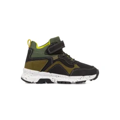 Sneakers da bambino neri e verde militare Birilli&Monelli