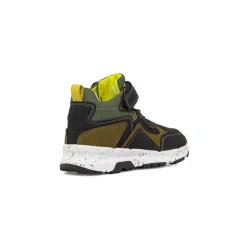 Sneakers da bambino neri e verde militare Birilli&Monelli