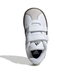 Sneakers da bambino primi passi bianche e blu con logo adidas VL Court 3.0