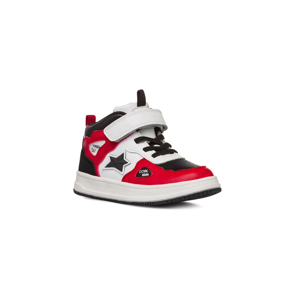 Sneakers da bambino rosse e nere con stampe e dettagli Birilli&Monelli