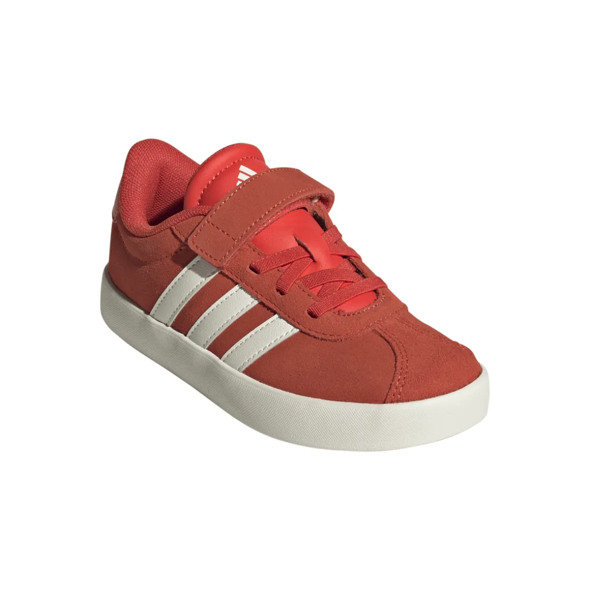 Sneakers da bambino rosse effetto scamosciato adidas VL Court 3.0