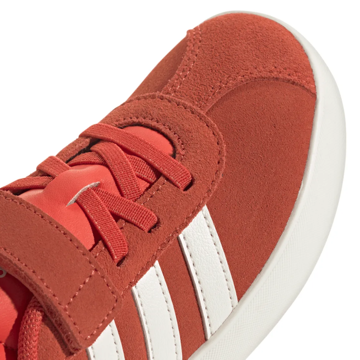 Sneakers da bambino rosse effetto scamosciato adidas VL Court 3.0