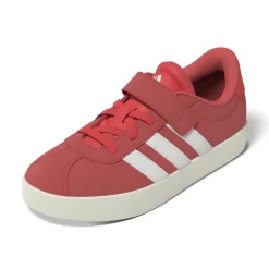 Sneakers da bambino rosse effetto scamosciato adidas VL Court 3.0