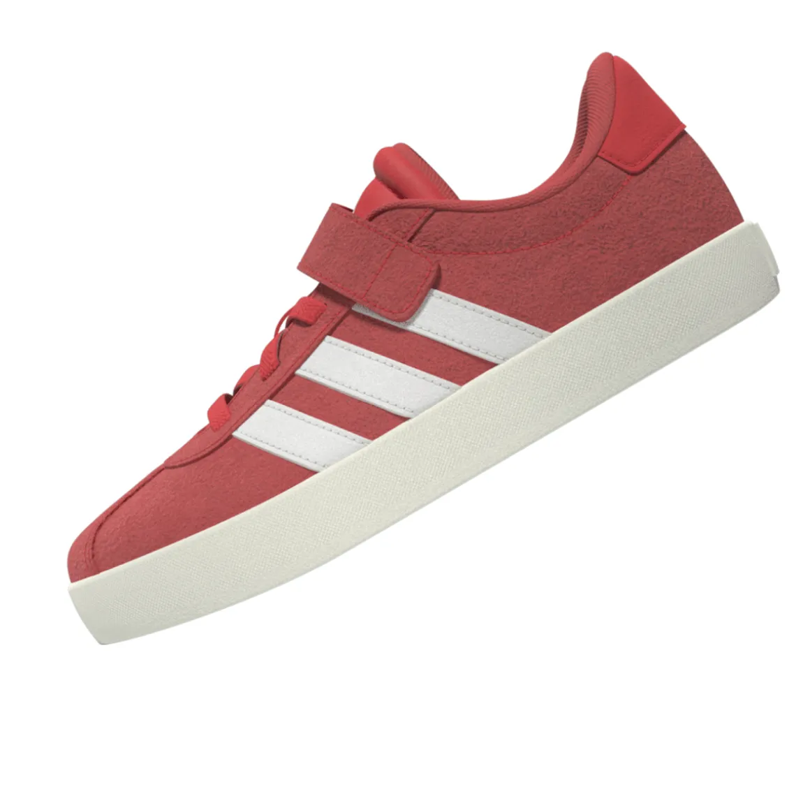 Sneakers da bambino rosse effetto scamosciato adidas VL Court 3.0