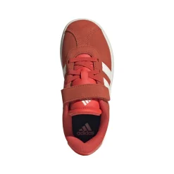 Sneakers da bambino rosse effetto scamosciato adidas VL Court 3.0