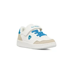 Sneakers da bambino Tonino Lamborghini bianche con dettagli azzurri