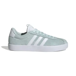Sneakers da donna azzzurre turchese in pelle scamosciata adidas VL Court 3.0