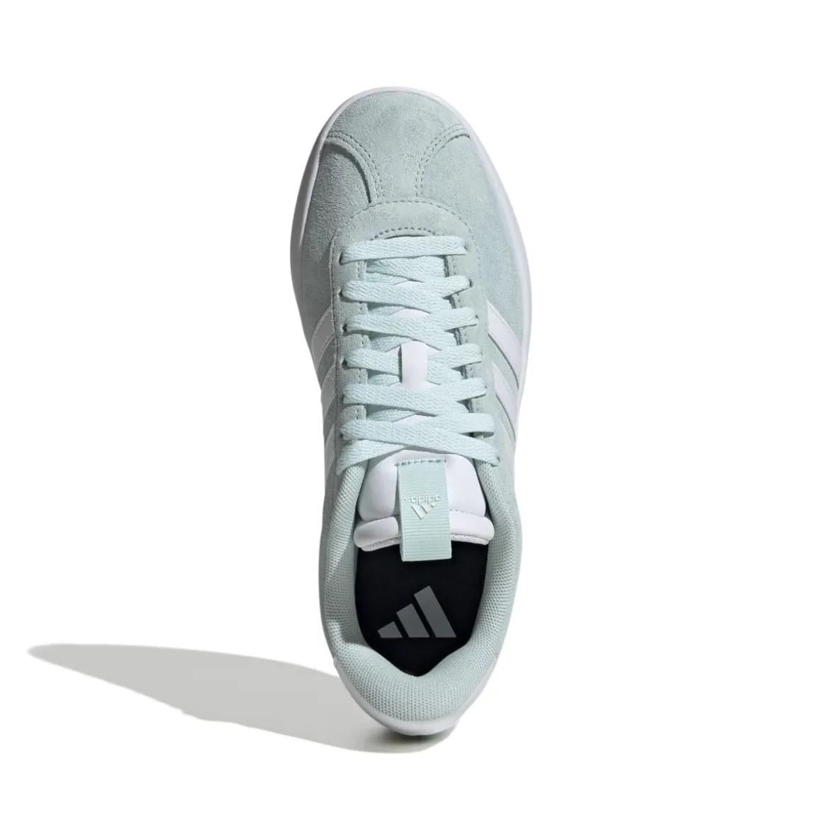 Sneakers da donna azzzurre turchese in pelle scamosciata adidas VL Court 3.0